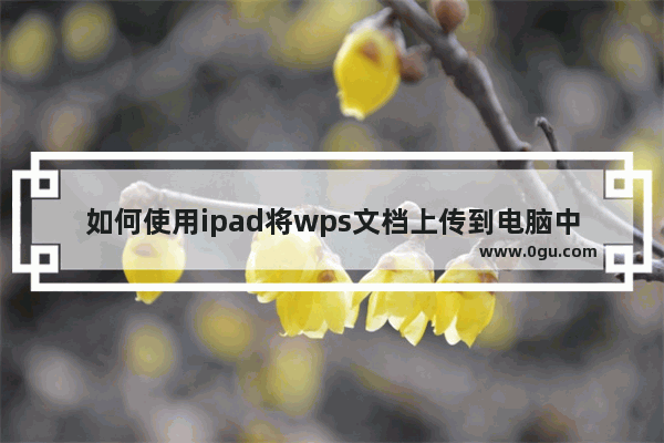 如何使用ipad将wps文档上传到电脑中