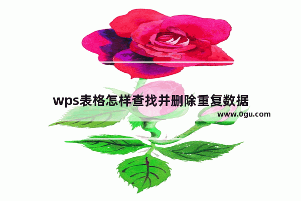 wps表格怎样查找并删除重复数据