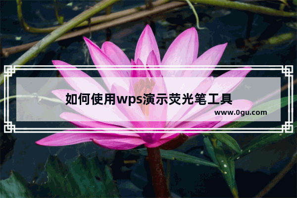 如何使用wps演示荧光笔工具