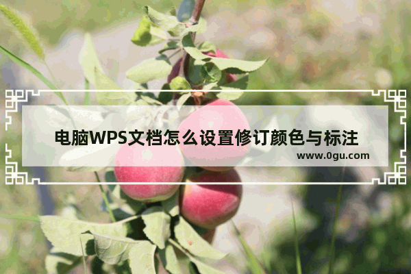 电脑WPS文档怎么设置修订颜色与标注