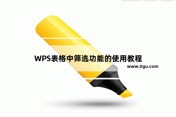 WPS表格中筛选功能的使用教程