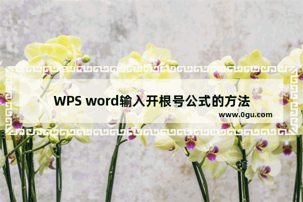 WPS word输入开根号公式的方法