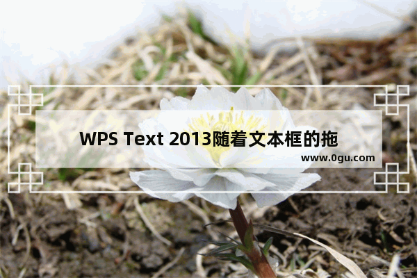 WPS Text 2013随着文本框的拖动 汉字的大小是如何变化的