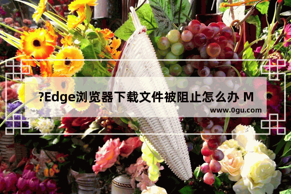 ?Edge浏览器下载文件被阻止怎么办 Microsoft edge浏览器解决无法下载文件的方法教程