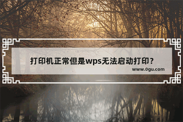 打印机正常但是wps无法启动打印？