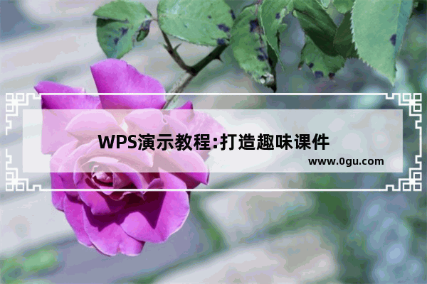 WPS演示教程:打造趣味课件