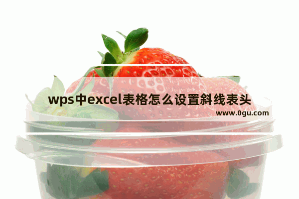 wps中excel表格怎么设置斜线表头