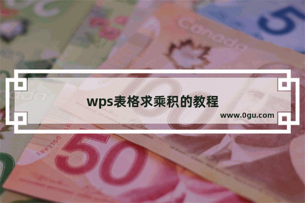 wps表格求乘积的教程