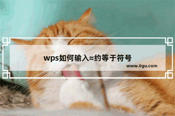 wps如何输入≈约等于符号