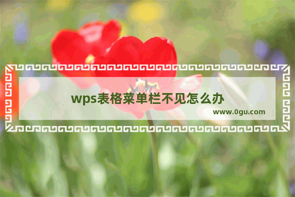 wps表格菜单栏不见怎么办