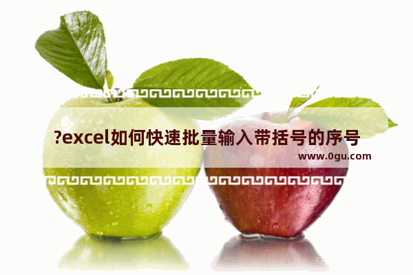 ?excel如何快速批量输入带括号的序号 excel批量输入带括号序号的方法