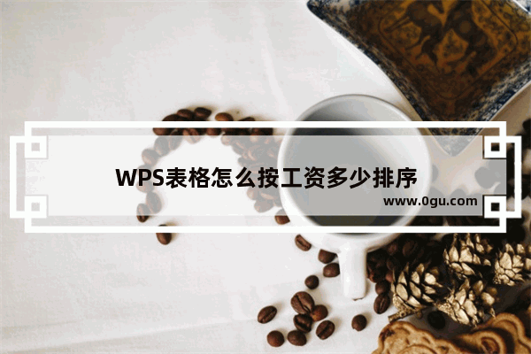 WPS表格怎么按工资多少排序