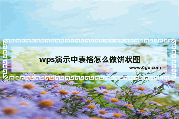 wps演示中表格怎么做饼状图