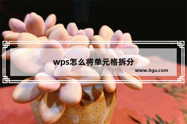 wps怎么将单元格拆分