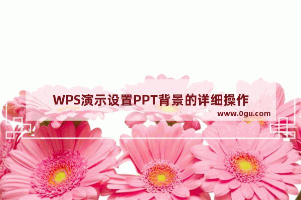 WPS演示设置PPT背景的详细操作