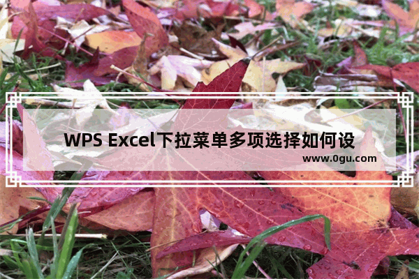 WPS Excel下拉菜单多项选择如何设置