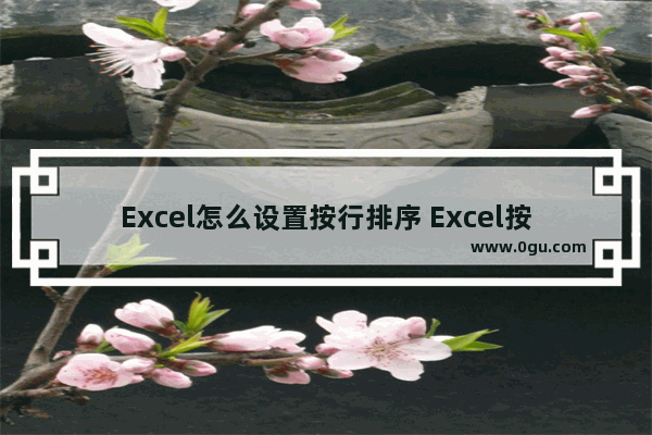 Excel怎么设置按行排序 Excel按行排序的方法