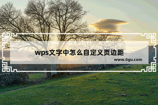 wps文字中怎么自定义页边距