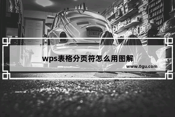 wps表格分页符怎么用图解