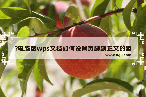 ?电脑版wps文档如何设置页脚到正文的距离