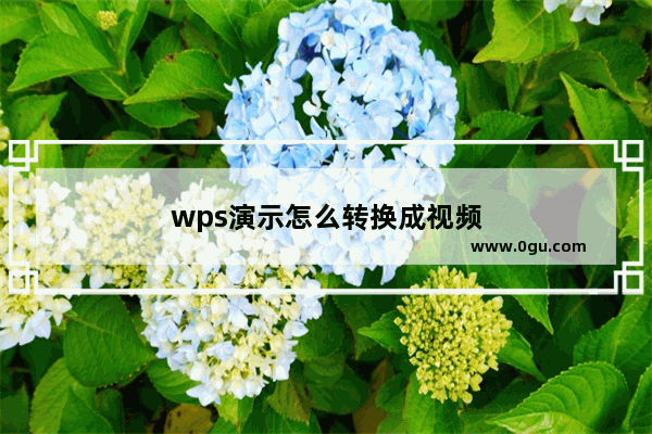 wps演示怎么转换成视频