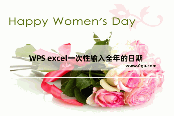 WPS excel一次性输入全年的日期 实现教程