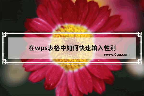 在wps表格中如何快速输入性别