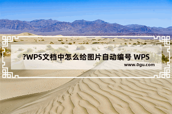 ?WPS文档中怎么给图片自动编号 WPS Word设置图片自动编号的方法教程