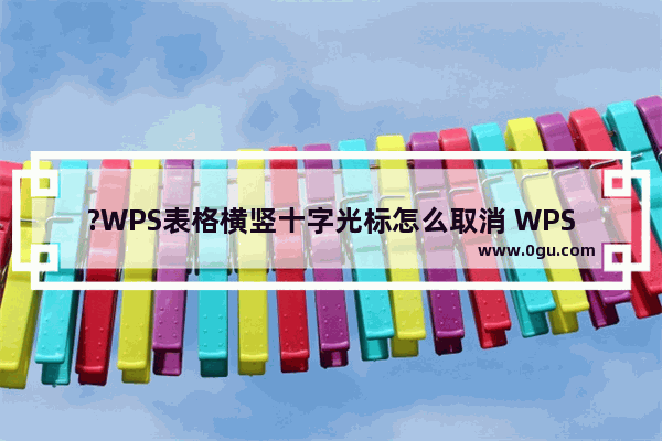 ?WPS表格横竖十字光标怎么取消 WPS Excel取消点击单元格时出现的十字颜色的方法教程