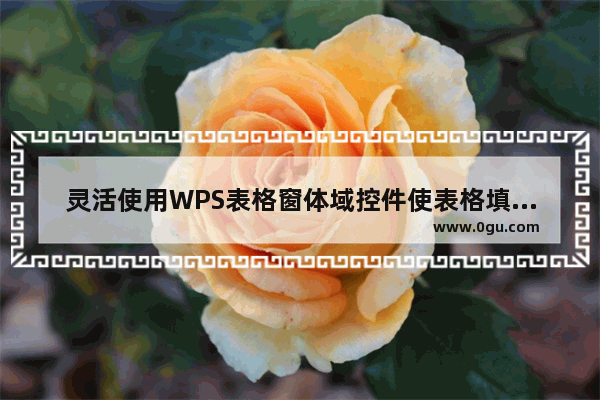 灵活使用WPS表格窗体域控件使表格填写更加规范