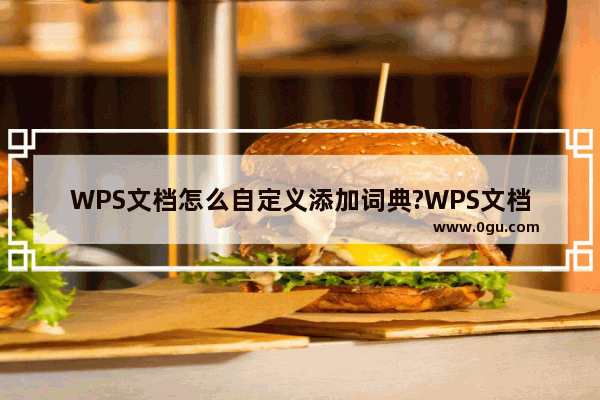 WPS文档怎么自定义添加词典?WPS文档自定义添加词典的步骤教程