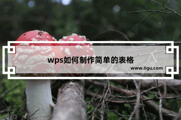 wps如何制作简单的表格