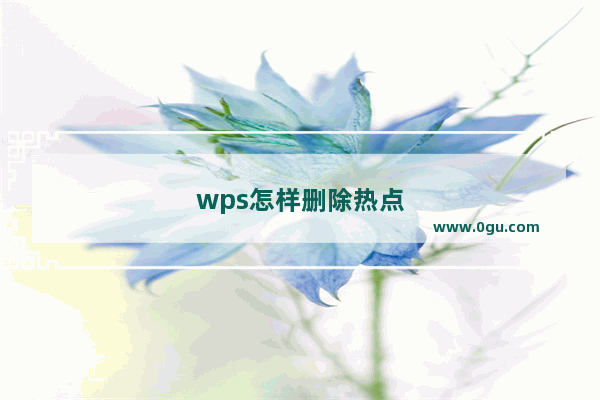 wps怎样删除热点