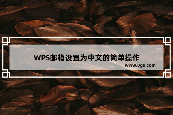 WPS邮箱设置为中文的简单操作