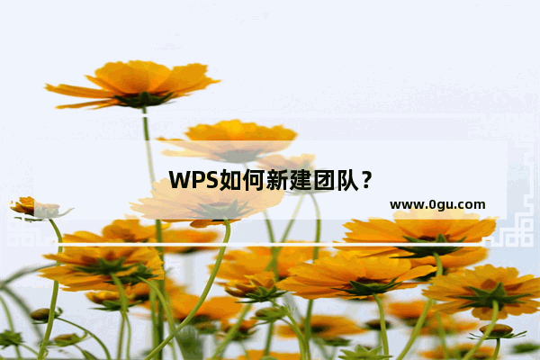 WPS如何新建团队？