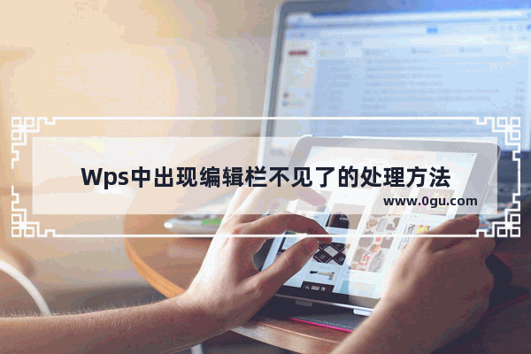 Wps中出现编辑栏不见了的处理方法