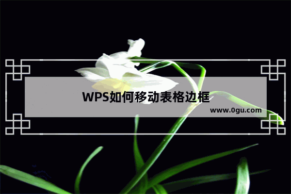 WPS如何移动表格边框