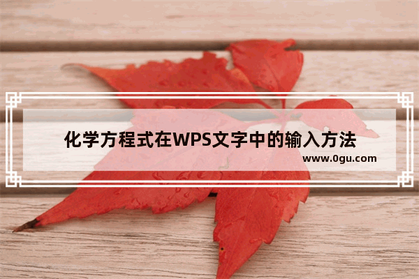 化学方程式在WPS文字中的输入方法