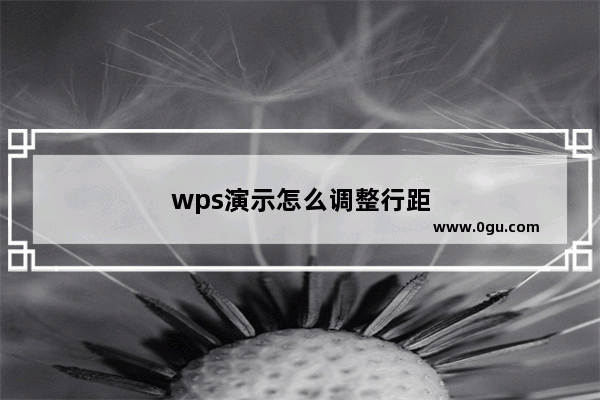 wps演示怎么调整行距