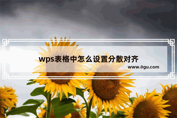 wps表格中怎么设置分散对齐