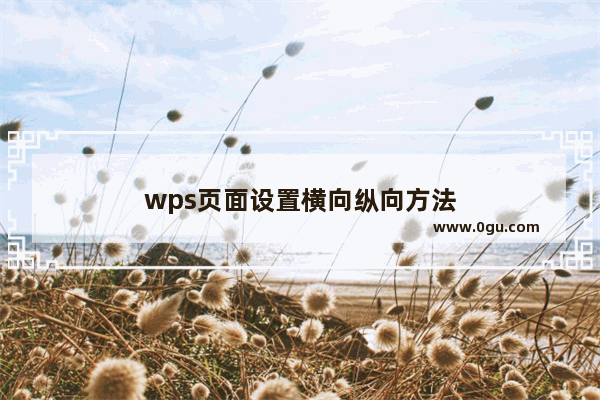 wps页面设置横向纵向方法