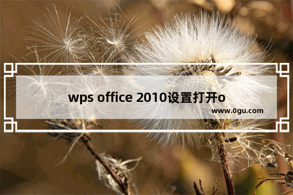 wps office 2010设置打开office2007的文件的操作教程