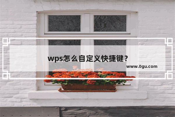 wps怎么自定义快捷键？