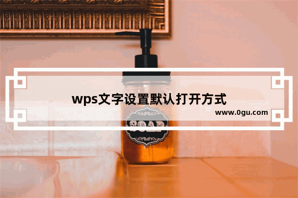 wps文字设置默认打开方式