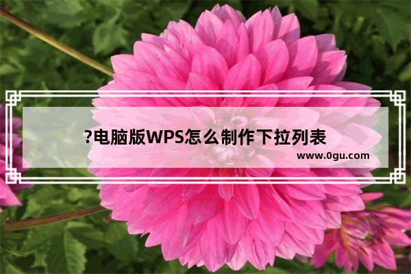 ?电脑版WPS怎么制作下拉列表