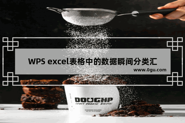 WPS excel表格中的数据瞬间分类汇总