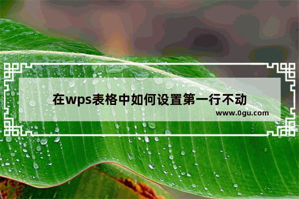 在wps表格中如何设置第一行不动