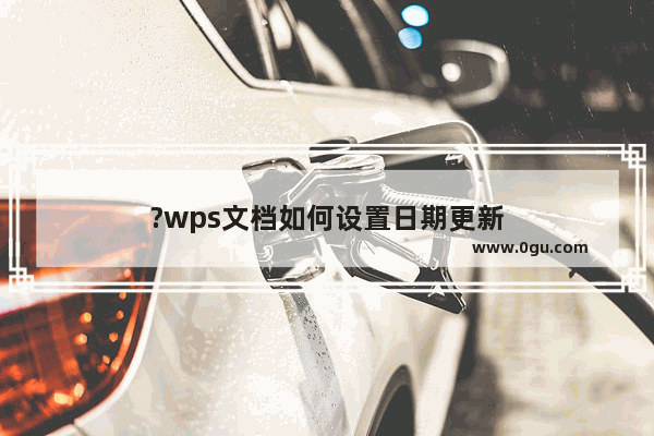 ?wps文档如何设置日期更新