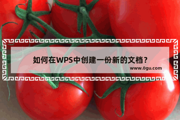 如何在WPS中创建一份新的文档？