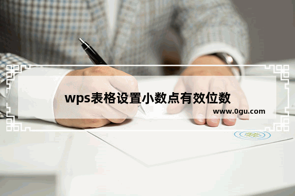 wps表格设置小数点有效位数